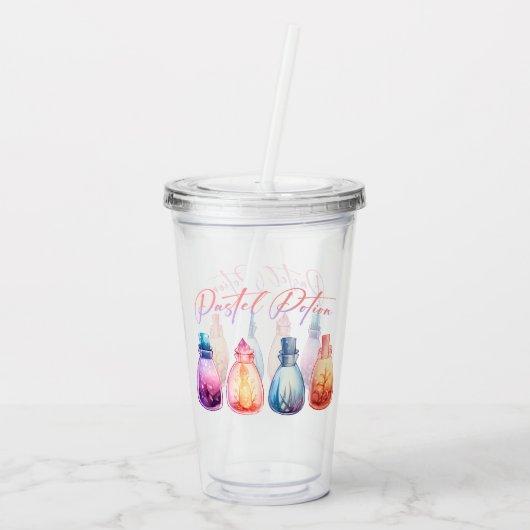 pasteldrank acryl drinkbeker (Achterkant)