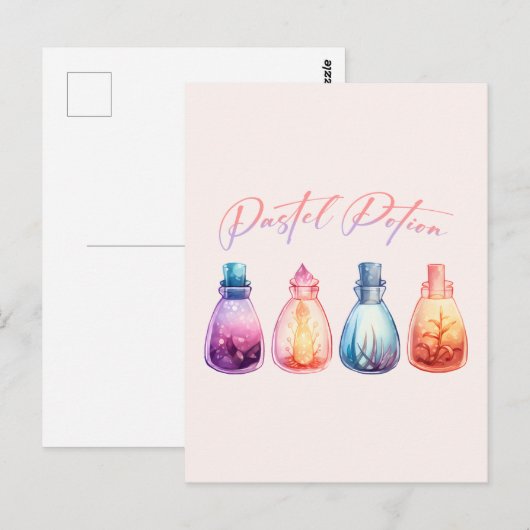 pasteldrank briefkaart (Voorkant / Achterkant)