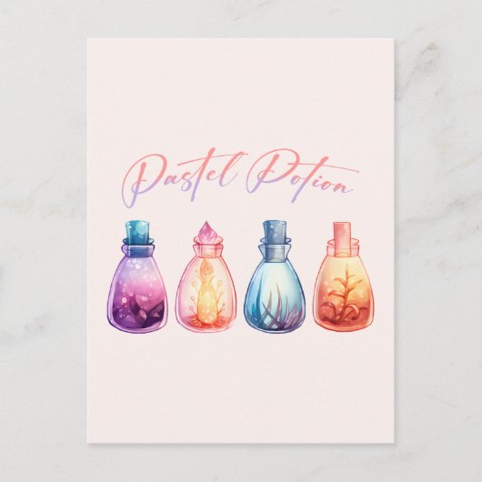pasteldrank briefkaart (Voorkant)