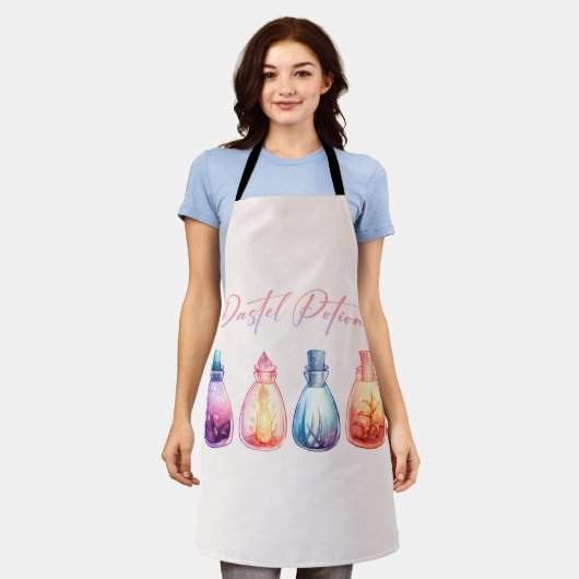 pasteldrank schort (Gedragen)