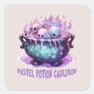 pasteldrankketel vierkante sticker