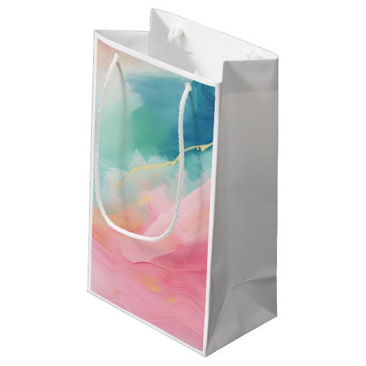 Pasteldromen: artistieke penseelstreken klein cadeauzakje (Achterkant Gekanteld)