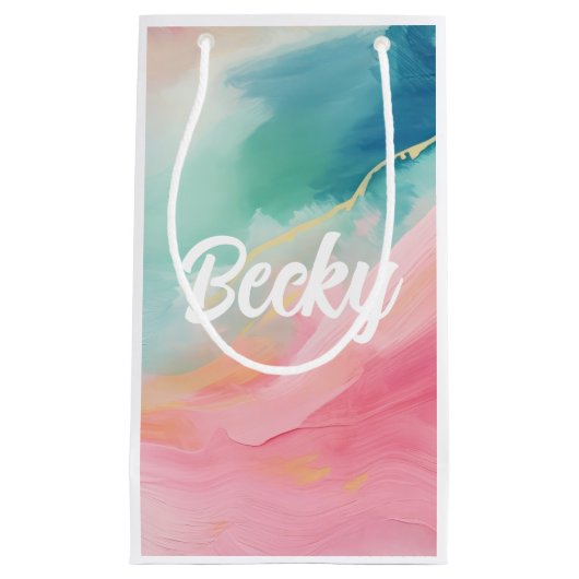 Pasteldromen: artistieke penseelstreken klein cadeauzakje (Voorkant)