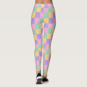 Pasteldromen schaakbordpatroon leggings (Achterkant)