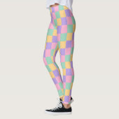 Pasteldromen schaakbordpatroon leggings (Links)