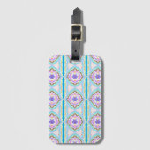 Pasteldroom Boho Geometrische Kaleidoscoop Bagagelabel (Voorkant (verticaal))