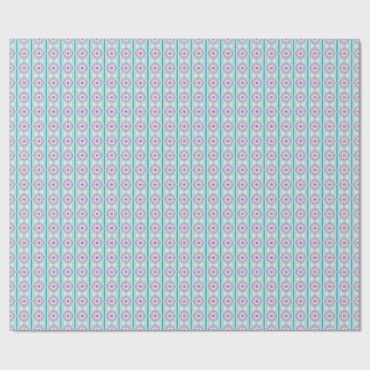 Pasteldroom Boho Geometrische Kaleidoscoop Cadeaupapier (Vlak)