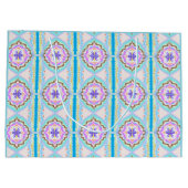 Pasteldroom Boho Geometrische Kaleidoscoop Groot Cadeauzakje (Achterkant)