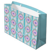 Pasteldroom Boho Geometrische Kaleidoscoop Groot Cadeauzakje (Achterkant Gekanteld)