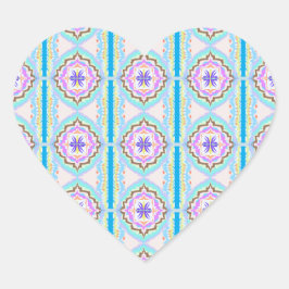 Pasteldroom Boho Geometrische Kaleidoscoop Hart Sticker