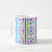 Pasteldroom Boho Geometrische Kaleidoscoop Koffiemok (Voorkant links)