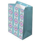 Pasteldroom Boho Geometrische Kaleidoscoop Medium Cadeauzakje (Achterkant Gekanteld)
