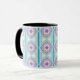 Pasteldroom Boho Geometrische Kaleidoscoop Mok