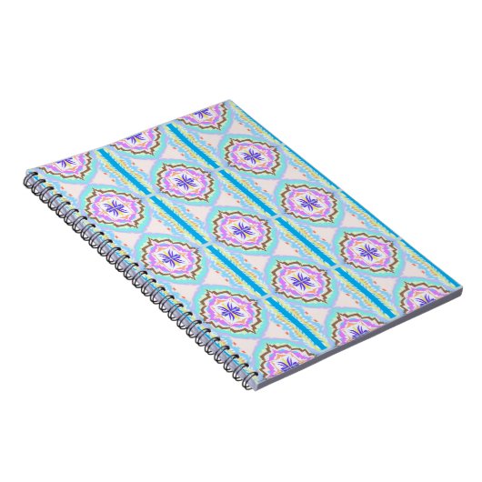 Pasteldroom Boho Geometrische Kaleidoscoop Notitieboek (Rechterzijde)