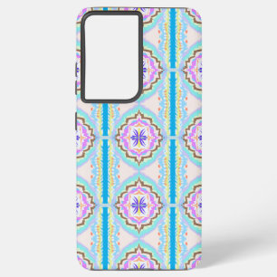 Pasteldroom Boho Geometrische Kaleidoscoop Samsung Galaxy Hoesje