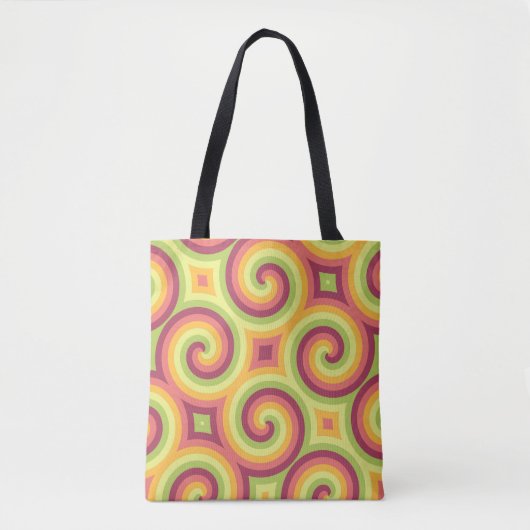 pasteldwarswervelingen tote bag (Voorkant)
