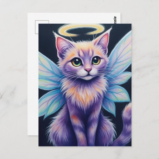 PastelFairyCat Briefkaart (Voorkant / Achterkant)