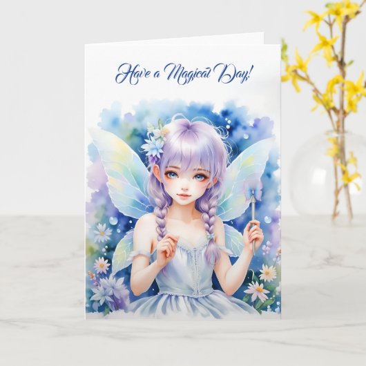  pastelfee kaart (Gele Bloem)