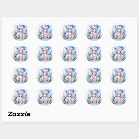 pastelfee ronde sticker (Vel)