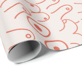 pastelfeministisch borstimplantatiepapier cadeaupapier (Rol Hoek)