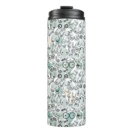 pastelfeministische borst thermosbeker