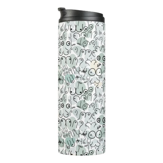 pastelfeministische borst thermosbeker (Geroteerd rechts)