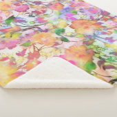 Pastelfloraal Sherpa Deken (3/4)