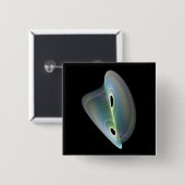 pastelfractal vierkante button 5,1 cm (Voorkant /achterkant)