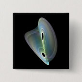 pastelfractal vierkante button 5,1 cm (Voorkant)