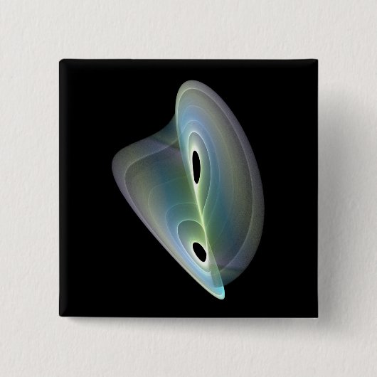 pastelfractal vierkante button 5,1 cm (Voorkant)