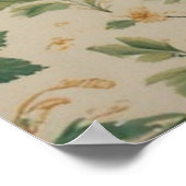 pastelgeel bloemmotief poster (Hoek)