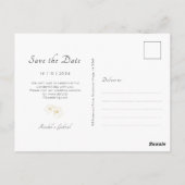 Pastelgeel | Boho Boog Gouden Bloem Bruiloft Briefkaart (Achterkant)