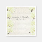  pastelgeel florcountry bruiloft servetten (Voorkant)