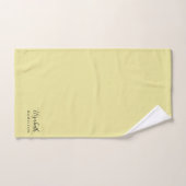 pastelgeel gepersonaliseerde badset bad handdoek (Handdoek)