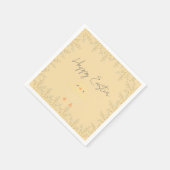 Pastelgeel paaspapier servetten - gepersonaliseerd (Hoek)