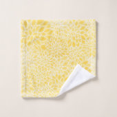 Pastelgele dahlia's bad handdoek (Wasdoekje)