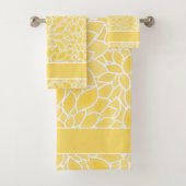 Pastelgele dahlias bad handdoek (Insitu)