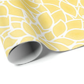 Pastelgele dahlias cadeaupapier (Rol Hoek)