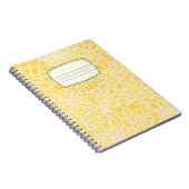 Pastelgele dahlia's compositie notebook notitieboek (Rechterzijde)