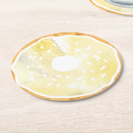 Pastelgele donut Onderzetters (Gebogen)