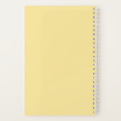 pastelgele naam school notitieboek (Achterkant)