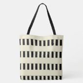 Pastelgele strepen op elke kleur Aangepast monogra Tote Bag (Achterkant)