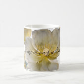 Pastelgele witte bloemen koffiemok (Center)