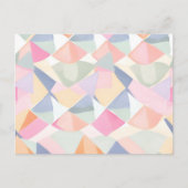 pastelgeometrisch patroon | kleurrijke Waterverf Briefkaart (Voorkant)