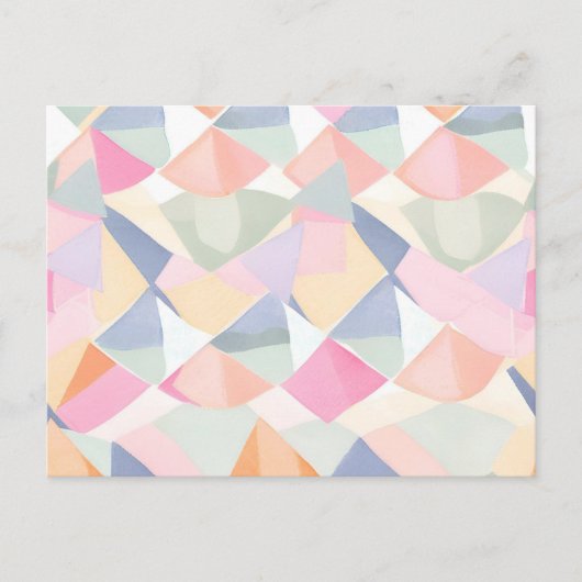 pastelgeometrisch patroon | kleurrijke Waterverf Briefkaart (Voorkant)