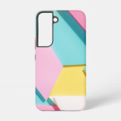 Pastelgeometrische patroon telefoonhoes samsung galaxy hoesje (Achterkant)