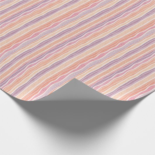 Pastelgestreepte patroon inpakpapier Roll (Hoek)