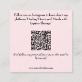 Pastelglitter Pageant-oproepkaart | QR-code Vierkante Visitekaartje (Achterkant)