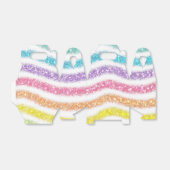 pastelglitterregenboog bedankdoosjes (Uitgevouwen)