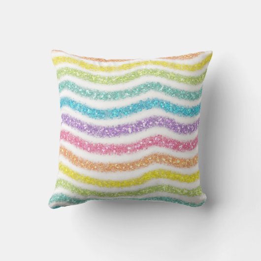 pastelglitterregenboog kussen (Achterkant)